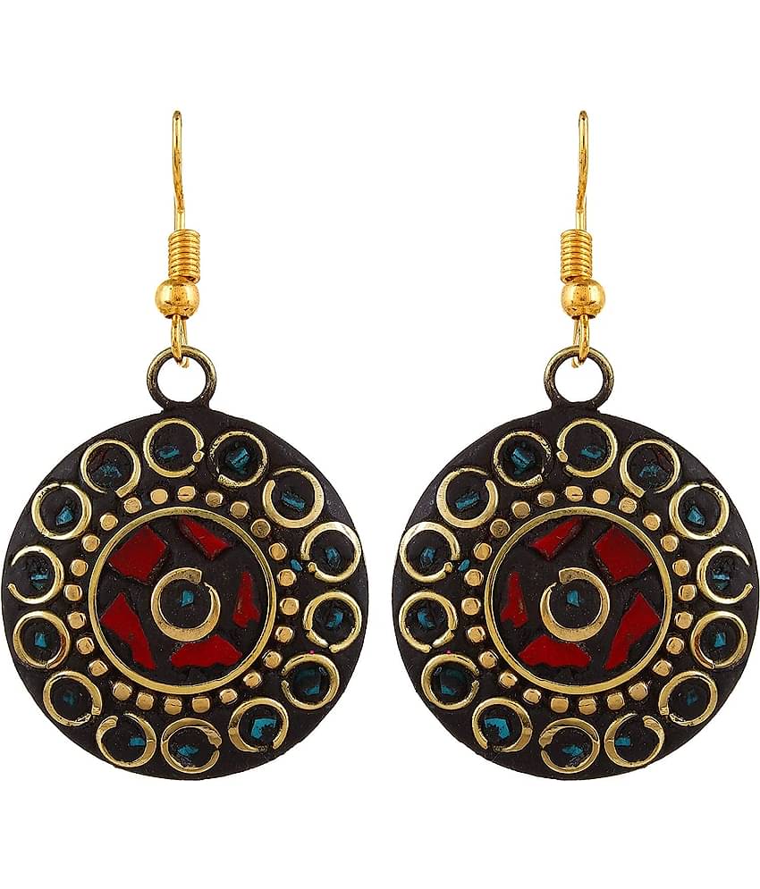 YouBella Jewellery Set for Women Tibetan Pendant Necklace with Earrings for Women & Girls (Gift) Tribal Necklace Jewellery Beads Necklace