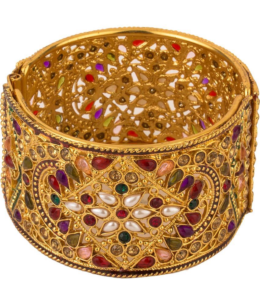 YouBella Antique Style Gold Plated Kara Bangle for Women