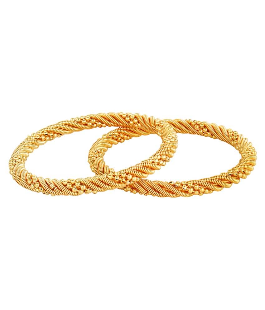 YouBella Jewellery Traditional Gold Plated Bracelet Bangle Set for Girls and Women (2.4) - Bangles & Bracelets | Buy online on ZillyBuy