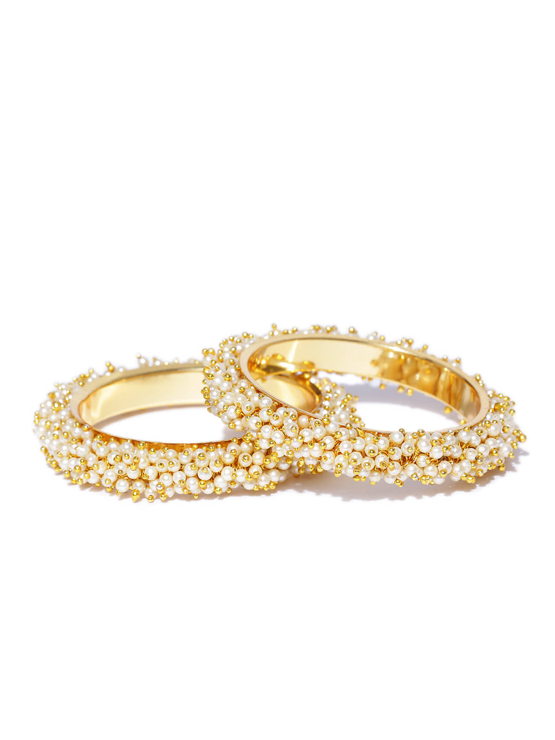 YouBella Pearl Bangle for Women (White)(YBBN_91091_2.4) - Bangles & Bracelets | Buy online on ZillyBuy