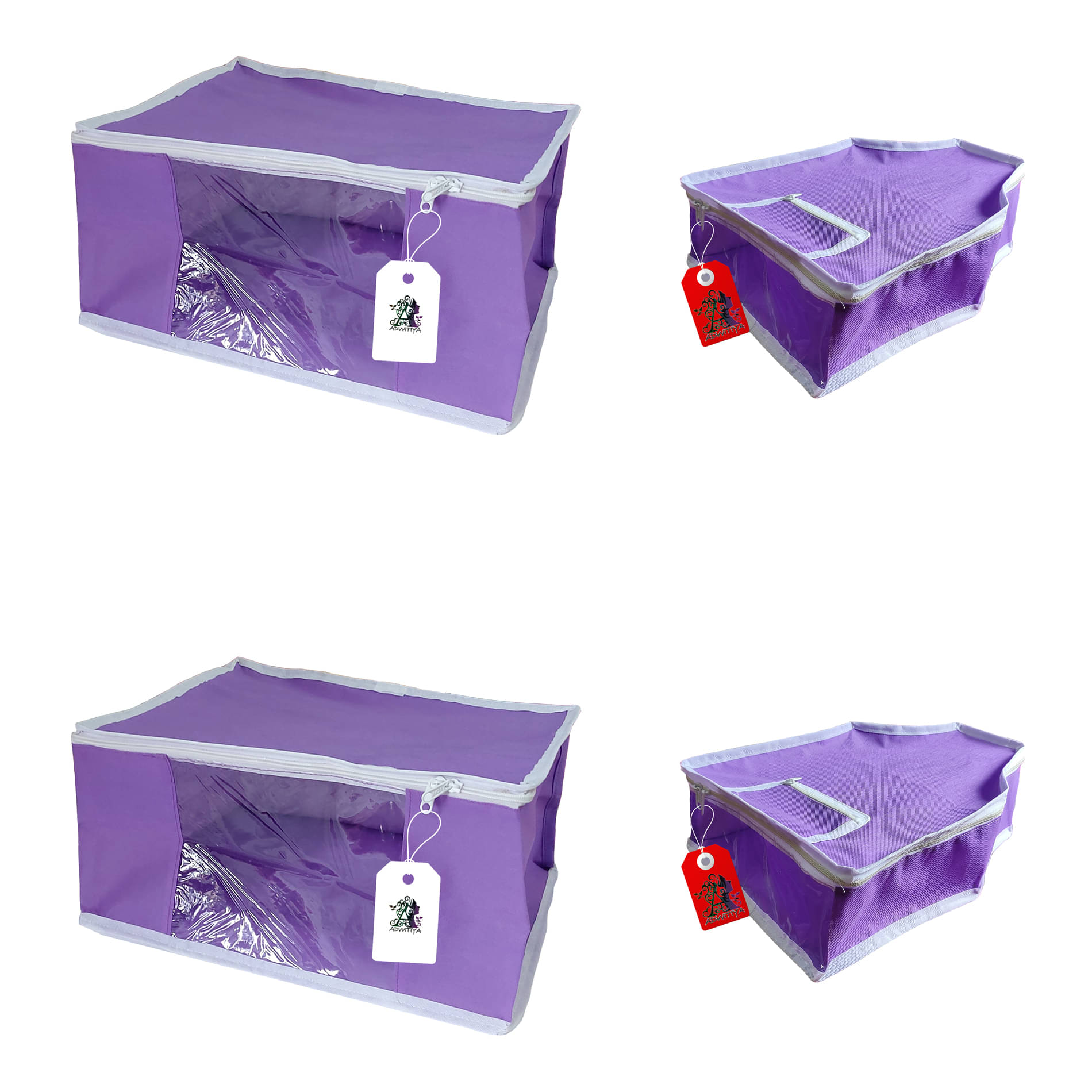 ADWITIYA Purple Apparel Covers - 4 Pcs ADWITIYA Purple Apparel Covers - 4 Pcs