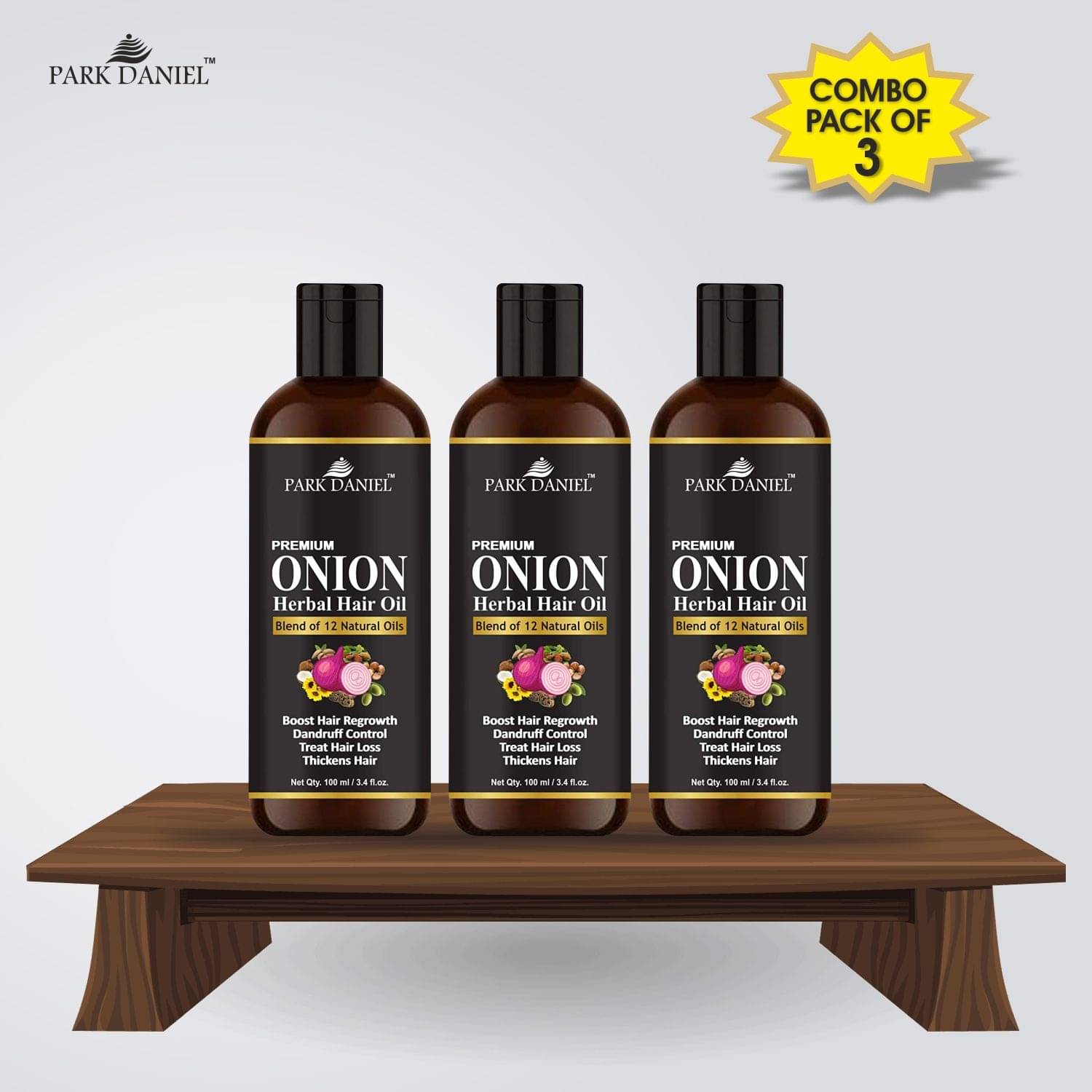 Park Daniel - Anti Hair Fall Onion Oil 100 ml ( Pack of 3 ) Park Daniel - Anti Hair Fall Onion Oil 100 ml ( Pack of 3 )