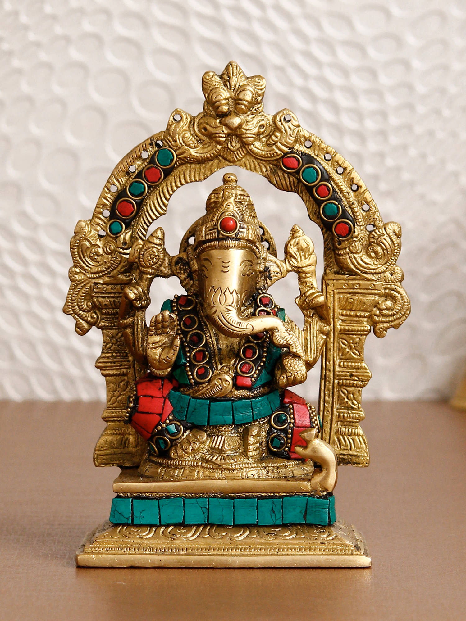     			eCraftIndia Showpiece Brass Ganesha Idol 13 x 7 cms Pack of 1