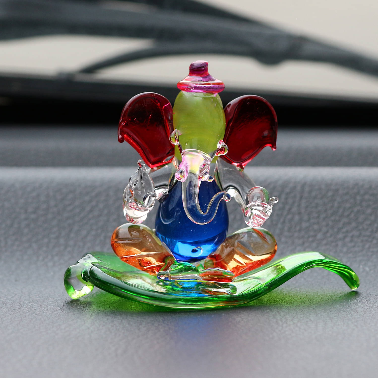 eCraftIndia Showpiece Crystal Ganesha Idol 7 x 4 cms Pack of 1 eCraftIndia Showpiece Crystal Ganesha Idol 7 x 4 cms Pack of 1