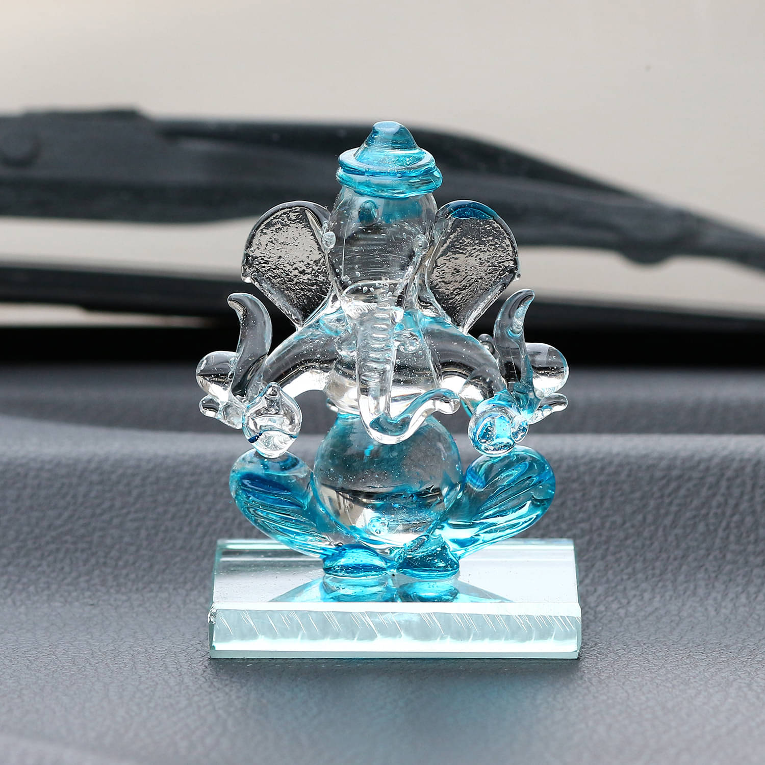 eCraftIndia Showpiece Crystal Ganesha Idol 6 x 4 cms Pack of 1 eCraftIndia Showpiece Crystal Ganesha Idol 6 x 4 cms Pack of 1