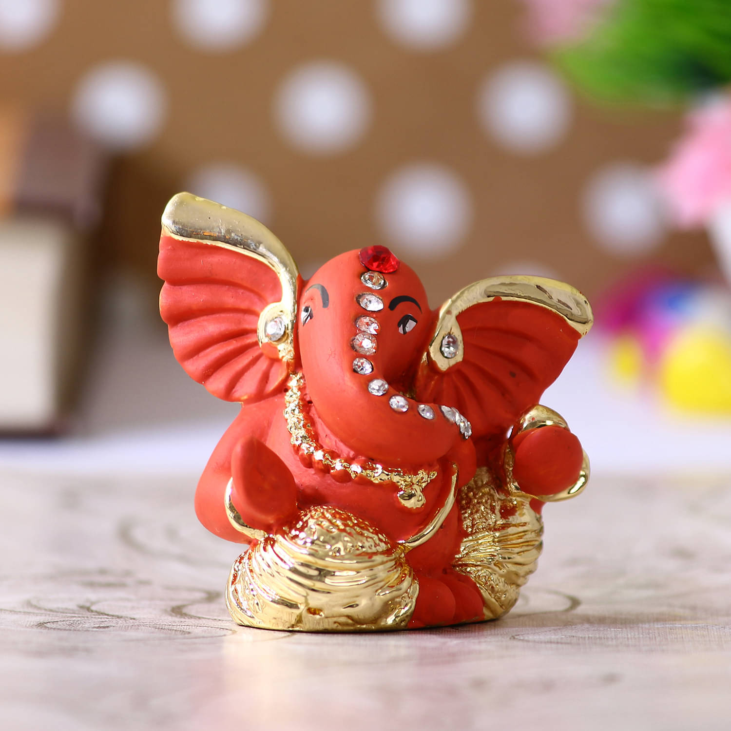 eCraftIndia Showpiece Resin Ganesha Idol 5 x 4 cms Pack of 1 eCraftIndia Showpiece Resin Ganesha Idol 5 x 4 cms Pack of 1