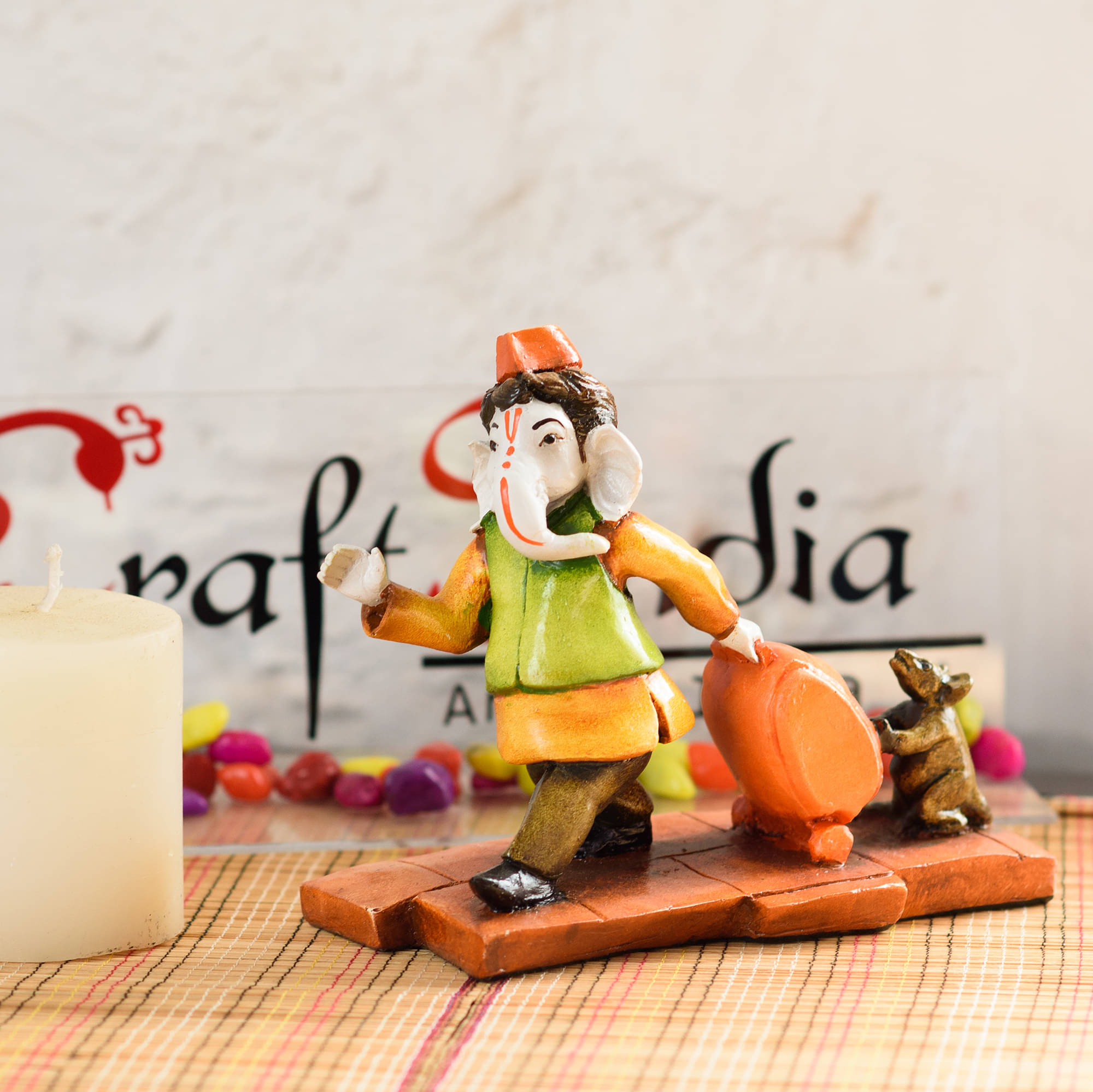 eCraftIndia Showpiece Resin Ganesha Idol 17 x 7 cms Pack of 1     			eCraftIndia Showpiece Resin Ganesha Idol 17 x 7 cms Pack of 1