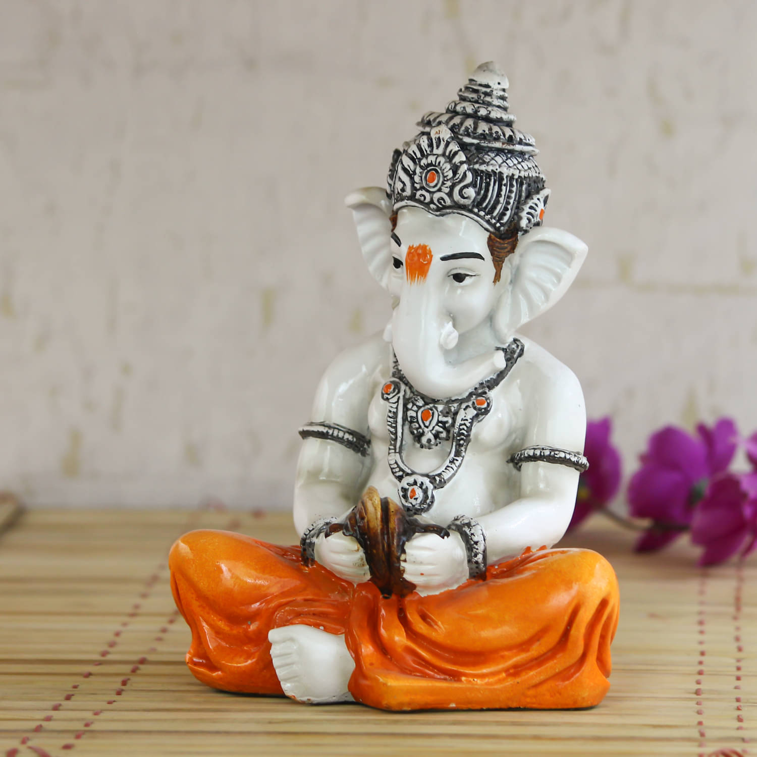 eCraftIndia Showpiece Resin Ganesha Idol 11 x 11 cms Pack of 1 eCraftIndia Showpiece Resin Ganesha Idol 11 x 11 cms Pack of 1