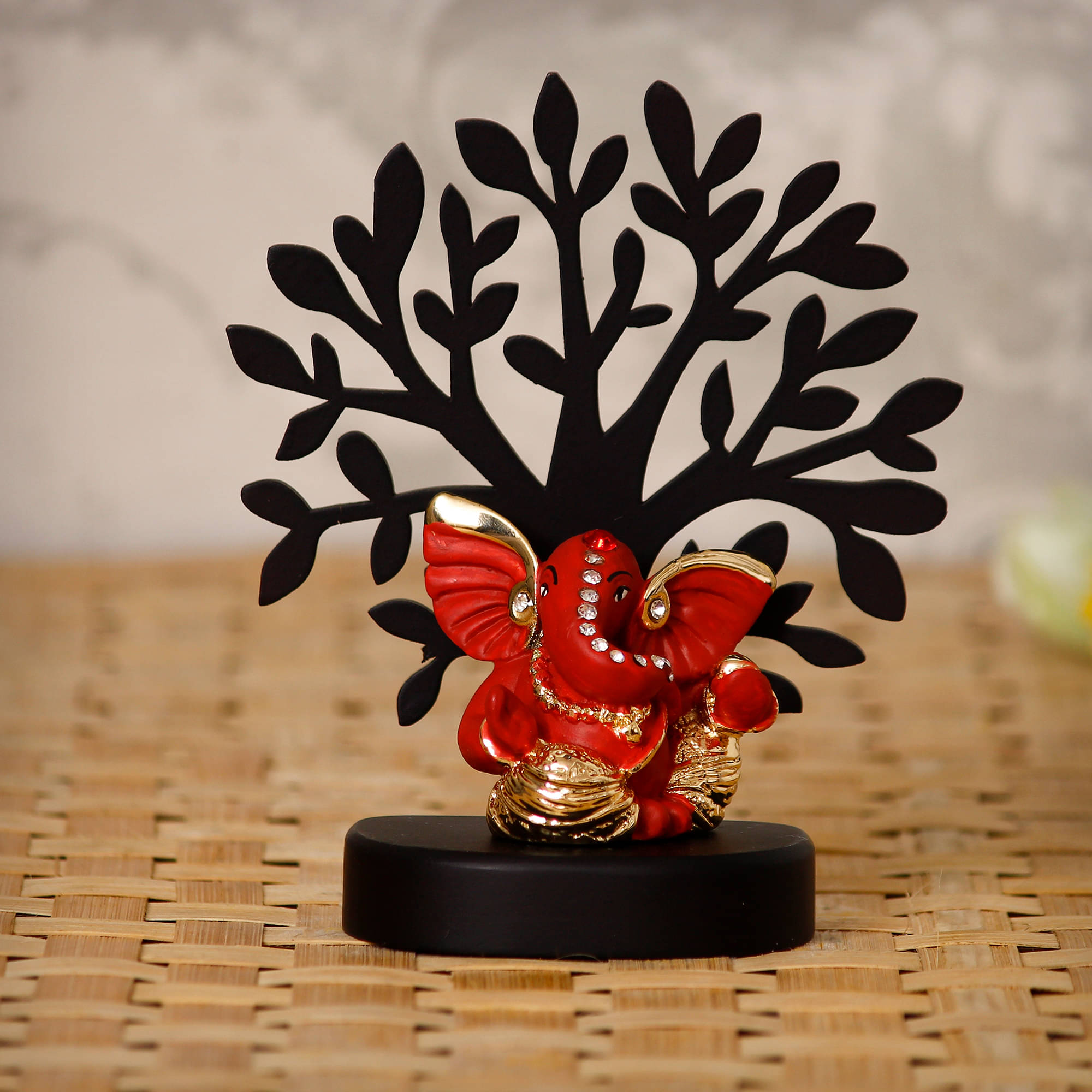 eCraftIndia Showpiece Wood Ganesha Idol 12 x 6 cms Pack of 1 eCraftIndia Showpiece Wood Ganesha Idol 12 x 6 cms Pack of 1