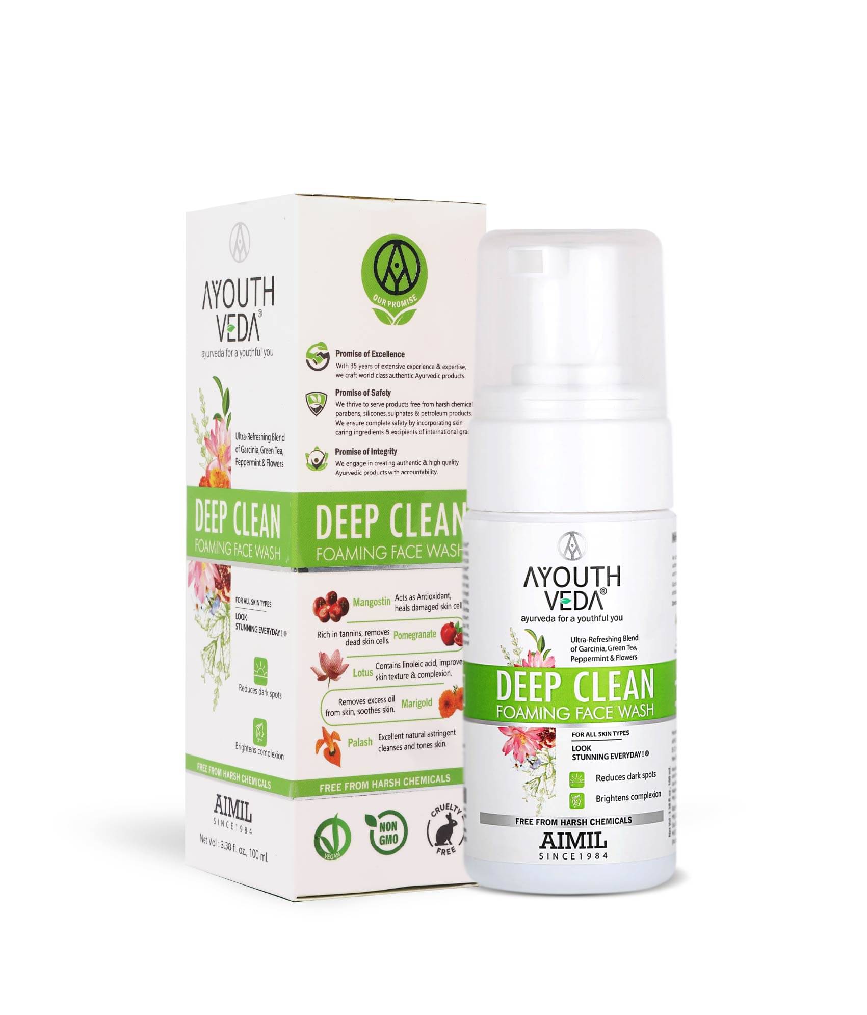     			AYOUTHVEDA DEEP CLEAN FOAMING Face Wash 100 mL
