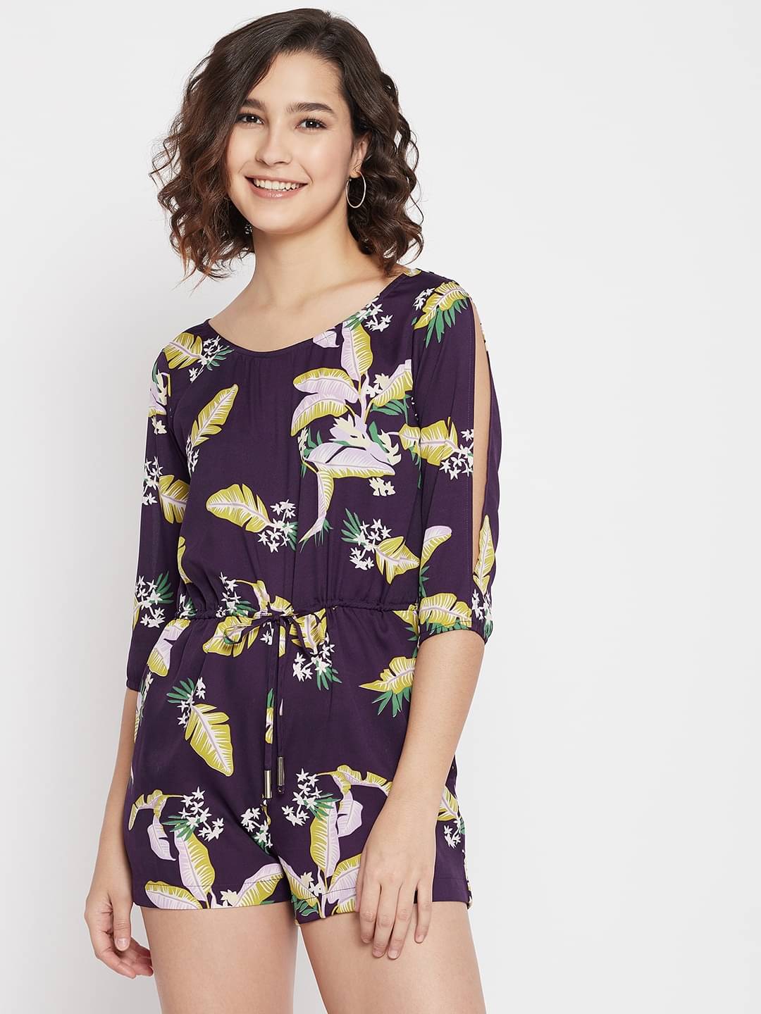 Purys Purple Crepe Jumpsuit - Single Purys Purple Crepe Jumpsuit - Single