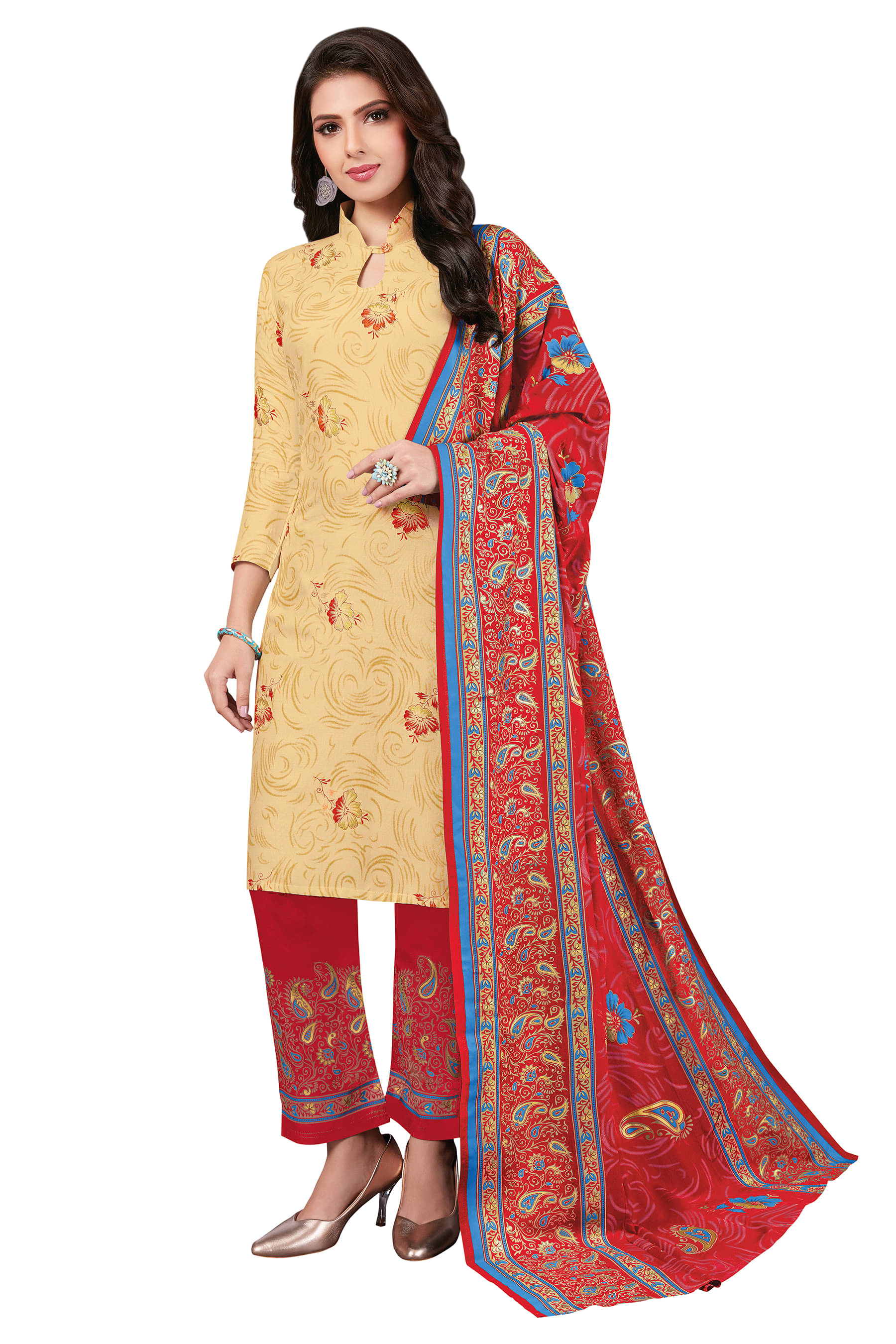 shree jeenmata collection Rayon Kurti With Pants - Stitched Suit Single shree jeenmata collection Rayon Kurti With Pants - Stitched Suit Single