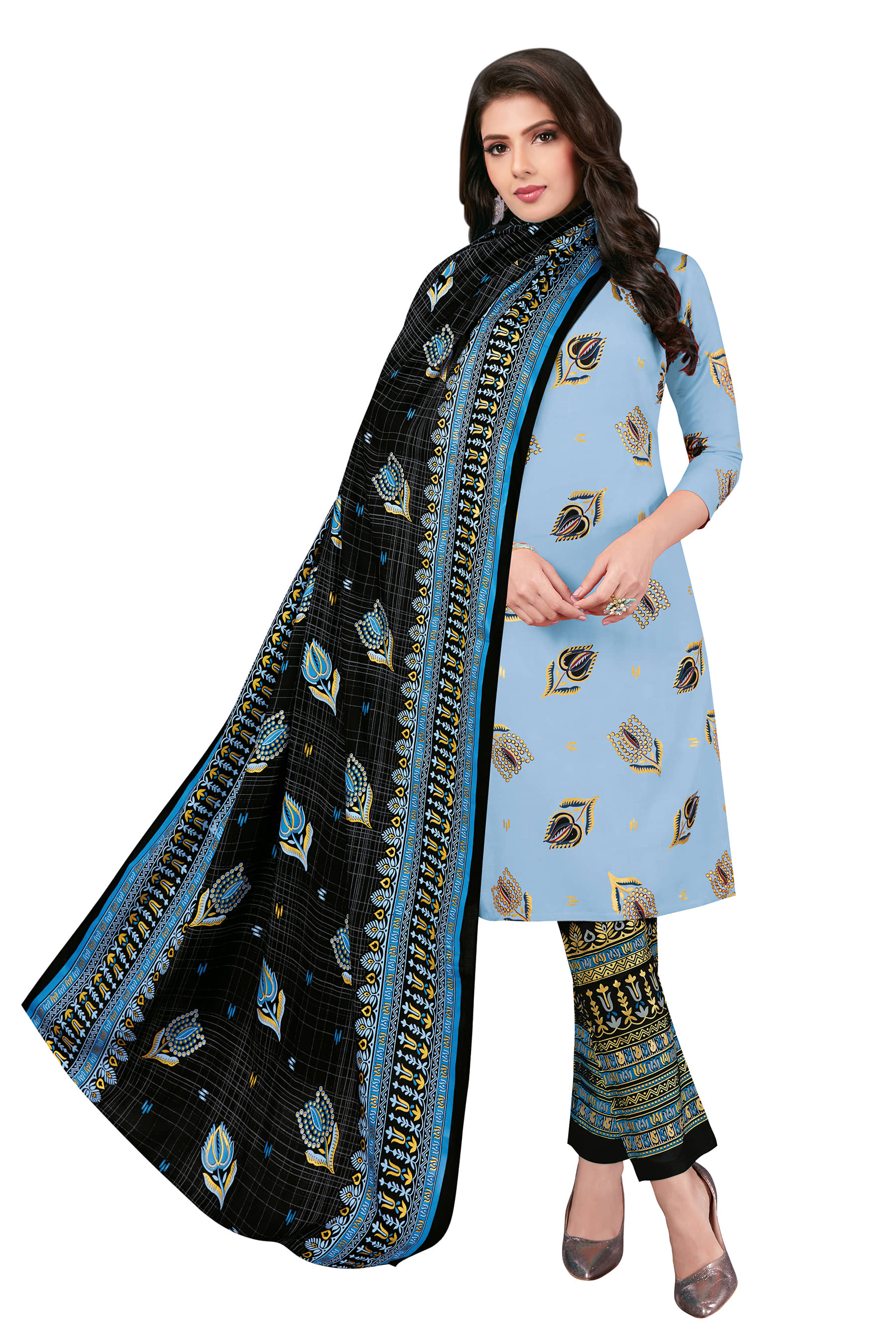 shree jeenmata collection Rayon Kurti With Pants - Stitched Suit Single
