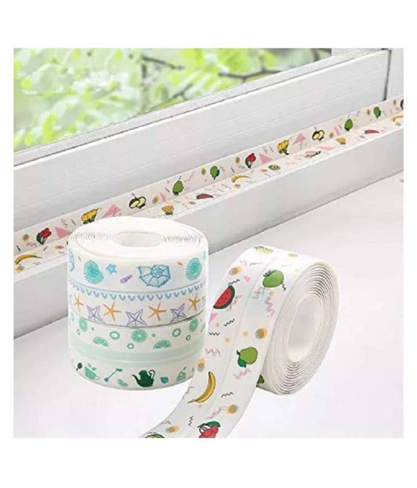 Caulk Strip, 1 PVC Self Adhesive Waterproof Caulking Sealing Tape, Caulk Tape Strip for Bathtub, Kitchen Countertop, Sink, Bathroom, Toilet and Floor Wall Edge Protector