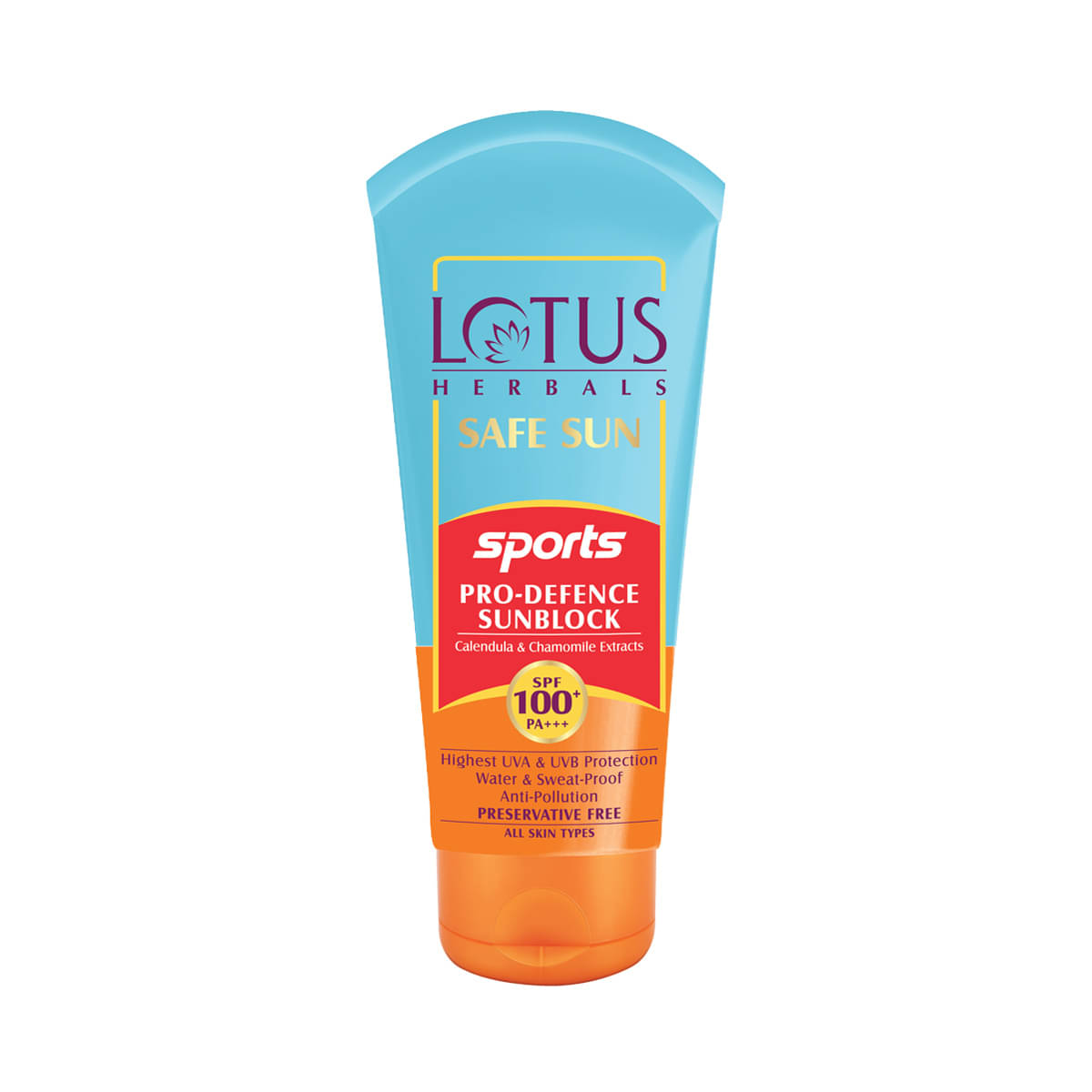    			Lotus Herbals Safe Sun Sports Pro,Defence Sunblock , Spf 100 , Pa+++ , Water & Sweat Resistant, 80G