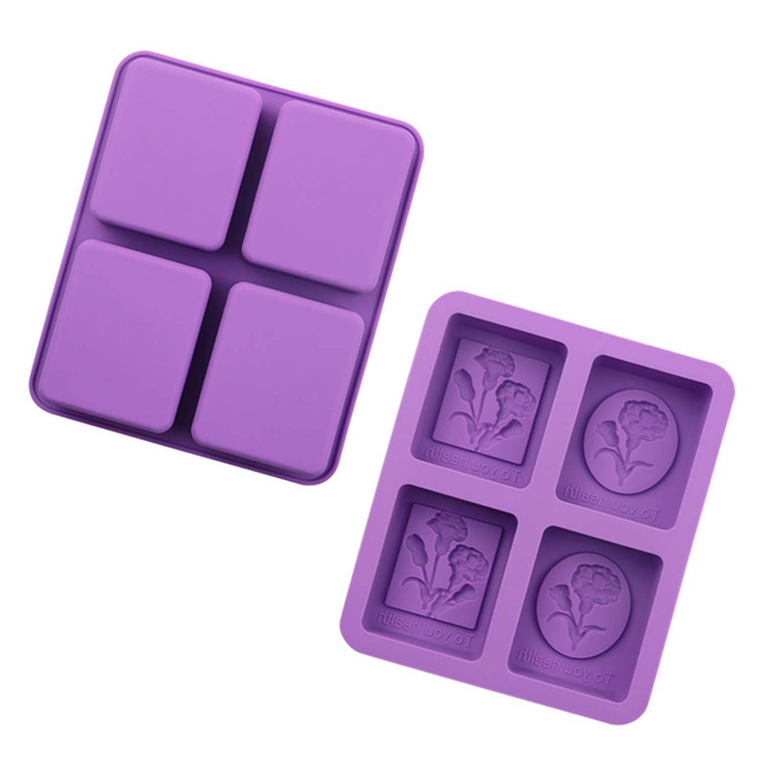     			PRANSUNITA Silicon 4 Cavity Non Sticky Mold for Cup Cake Mold, Chocolate, Fondant Sugar bakeware Mold