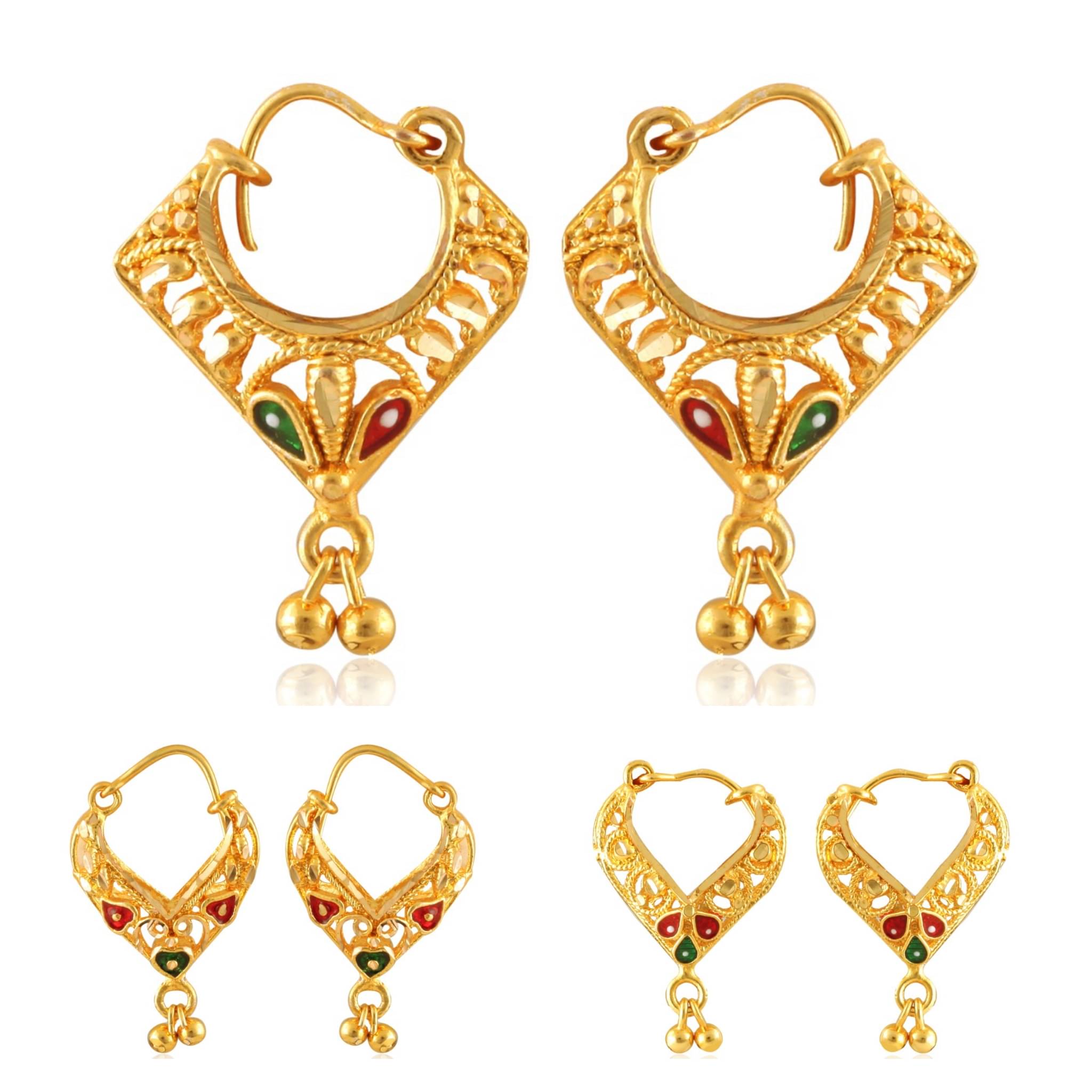 Vighnaharta Allure Beautiful Gold Plated Clip on Bucket,basket and Chand Bali earring Combo For Women and Girls -VFJ1391-1392-1393ERG Vighnaharta Allure Beautiful Gold Plated Clip on Bucket,basket and Chand Bali earring Combo For Women and Girls -VFJ1391-1392-1393ERG