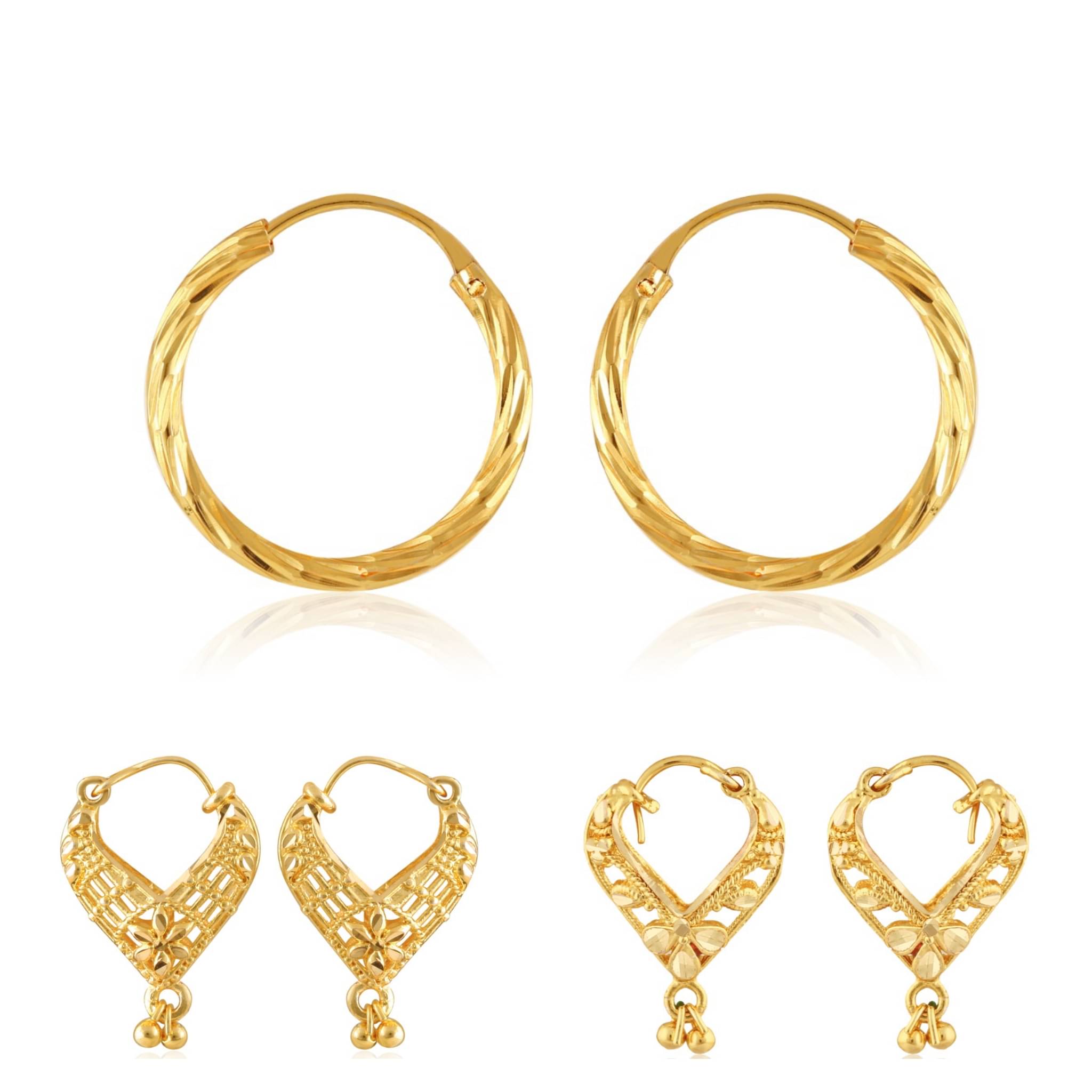 Vighnaharta Elegant Twinkling Beautiful Gold Plated Clip on Bucket,basket and Chand Bali earring Combo For Women and Girls -VFJ1114-1317-1394ERG     			Vighnaharta Elegant Twinkling Beautiful Gold Plated Clip on Bucket,basket and Chand Bali earring Combo For Women and Girls -VFJ1114-1317-1394ERG