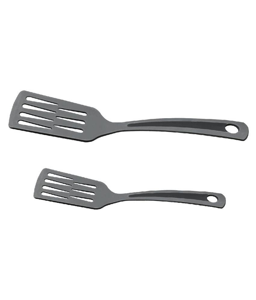 Premium Black Nylon Spatula Set of 2 – Heat Resistant Non-Stick Turner for Flipping, Mixing & Cooking Premium Black Nylon Spatula Set of 2 – Heat Resistant Non-Stick Turner for Flipping, Mixing & Cooking