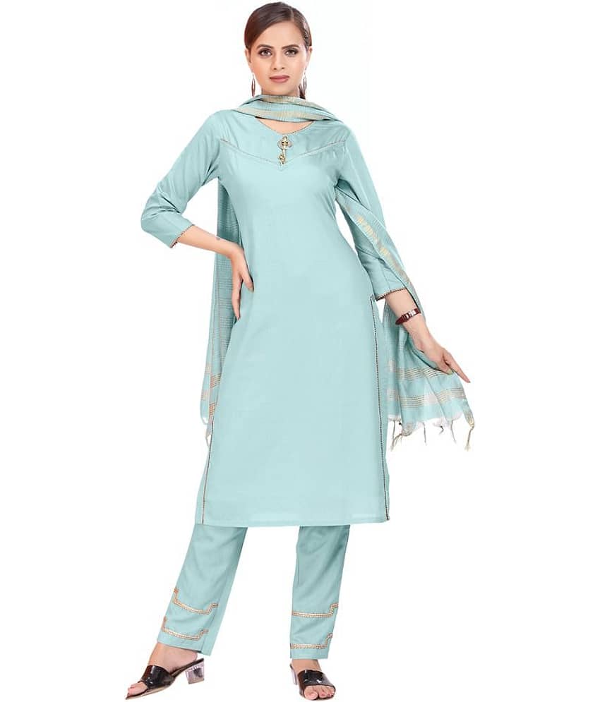 Madhuram Textiles - Blue Silk Women's Straight Kurti ( Pack of 1 ) - Kurtis, Tunics | Buy online on ZillyBuy