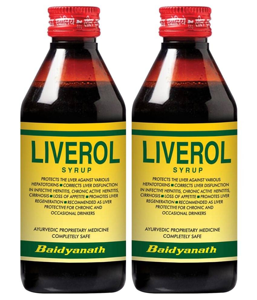     			Baidyanath Liverol Syrup Natural And Ayurvedic Formulation Complete Liver Care 200ml (Pack of 2)