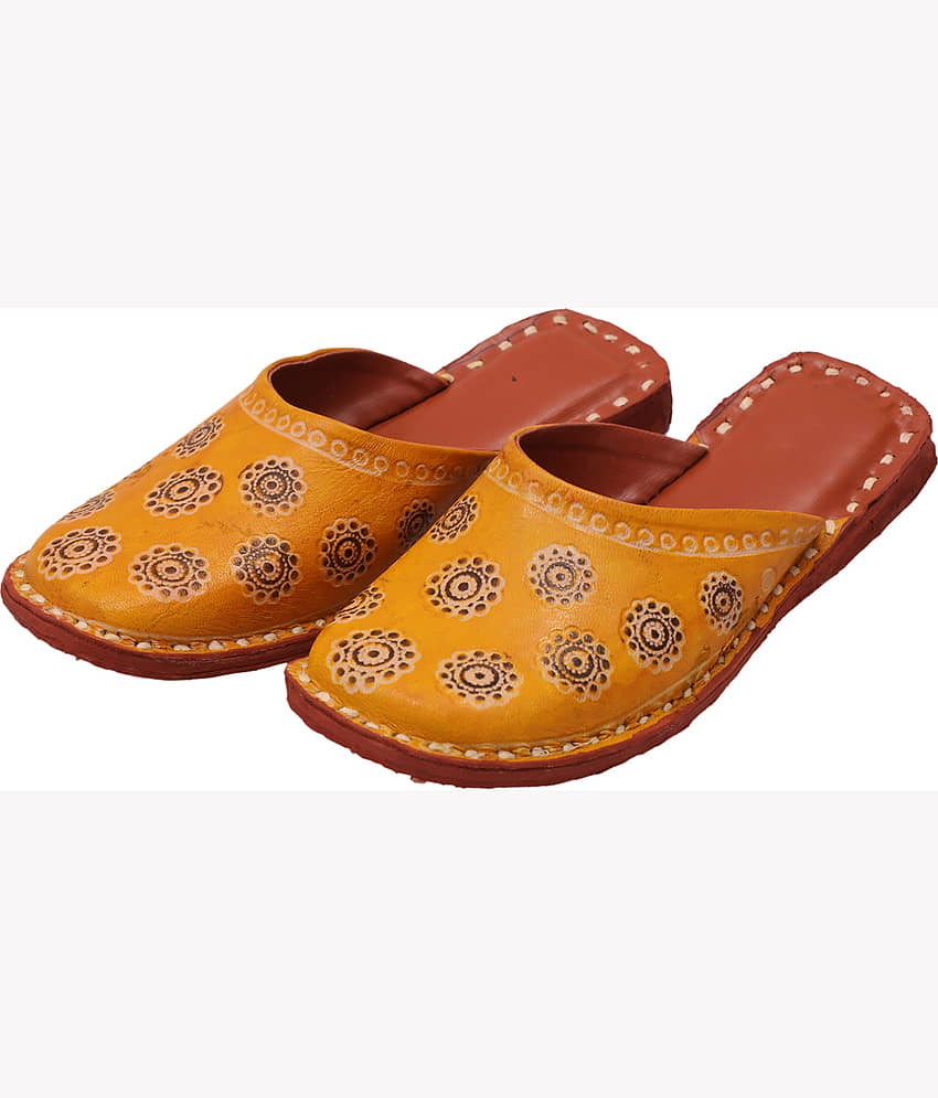 Raj - Yellow Women's Mules - Ethnic Shoes | Buy online on ZillyBuy