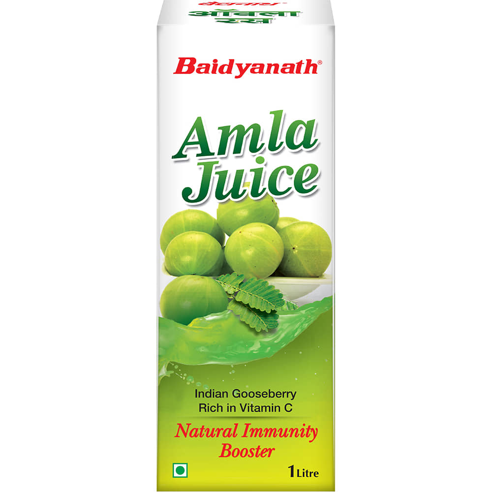 Baidyanath Amla Juice - 1000ml|Rich in Vitamin C & Antioxidants |Helps in Metabolism(Pack of 4)