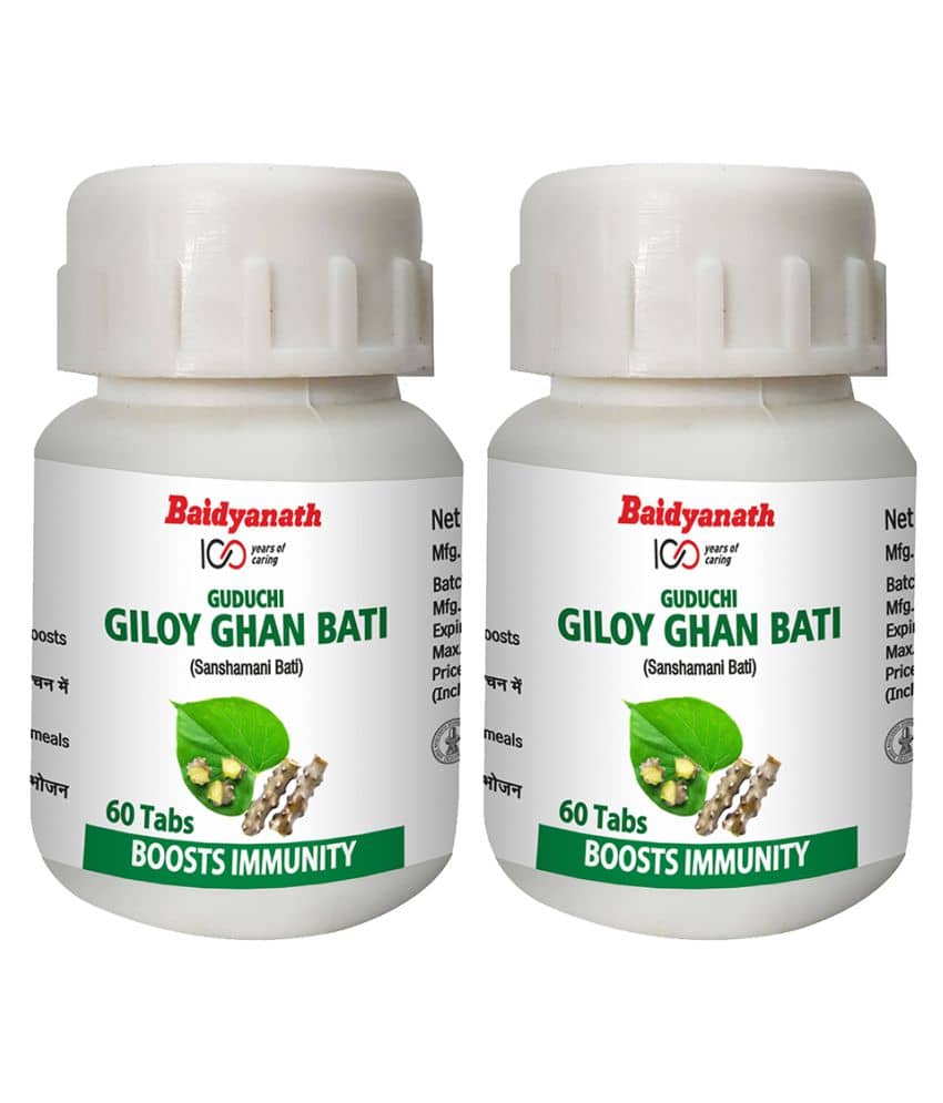 Baidyanath Giloy (Guduchi) Ghan Bati Tablet 60 No.S (Pack of 2)