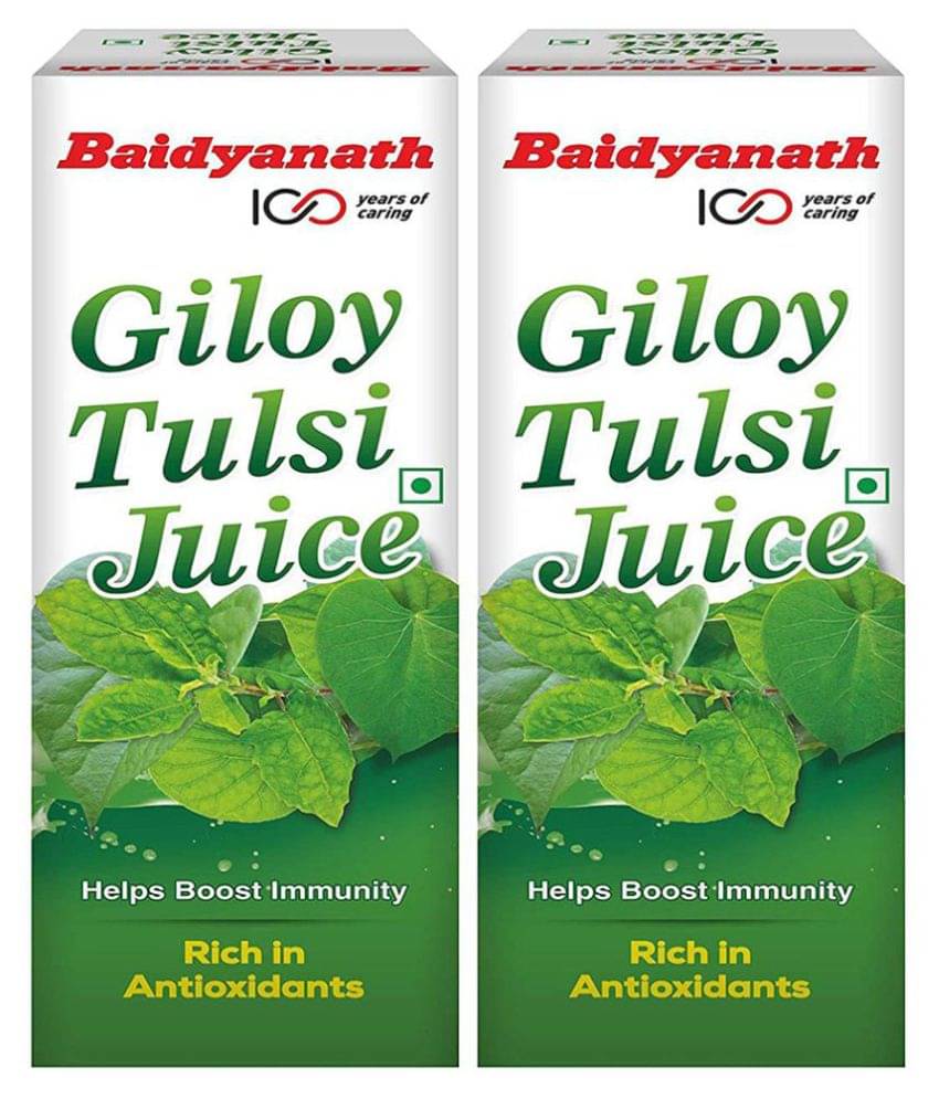     			Baidyanath Giloy Tulsi Juice 1L Boosts Immunity and Digestion For Liver & Skin Health 1L (Pack of 2)