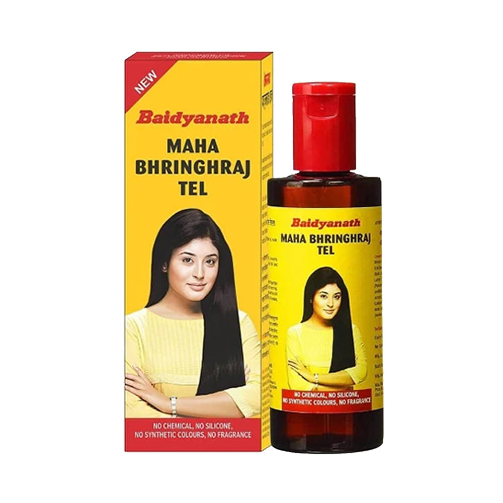     			Baidyanath Mahabhringraj Hair Oil Helps Growth, Nourishment, Anti-hair Fall, Anti-Dandruff 200ml (Pack of 1)