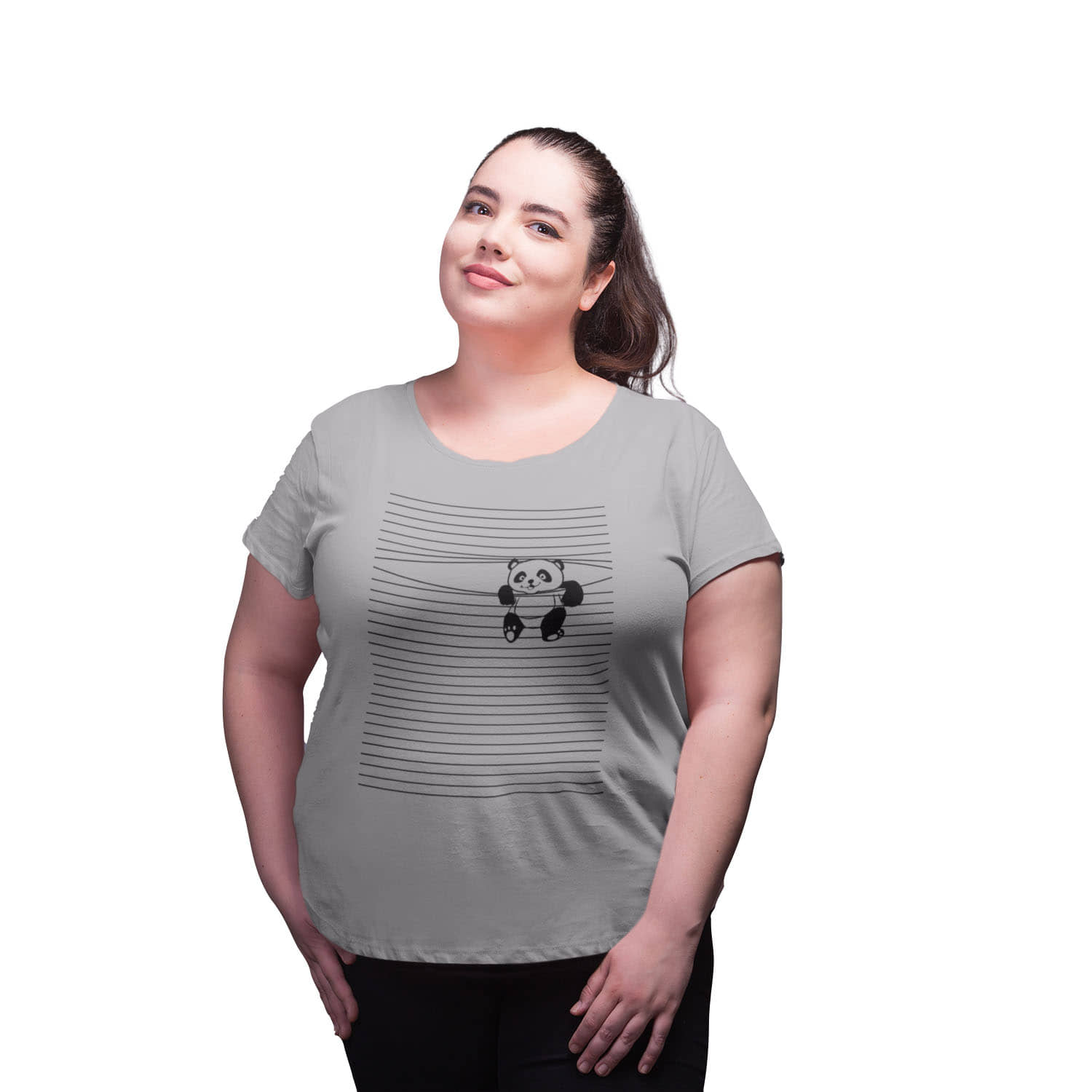 Neo Garments Women Cotton Printed Regular Fit Round Neck T-Shirt ( Grey )