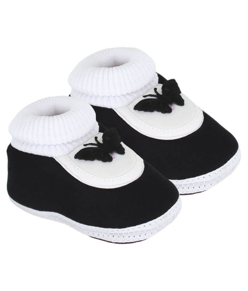 Neska Moda Baby Unisex Butterfly Black Booties/Shoes For 0 To 12 Months Infants - Casual Shoes | Buy online on ZillyBuy