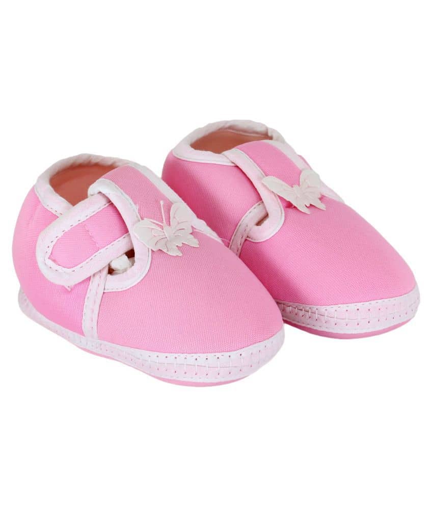 Neska Moda Baby Unisex Butterfly Baby Pink Booties/Shoes For 0 To 12 Months Infants-BT4 - Casual Shoes | Buy online on ZillyBuy