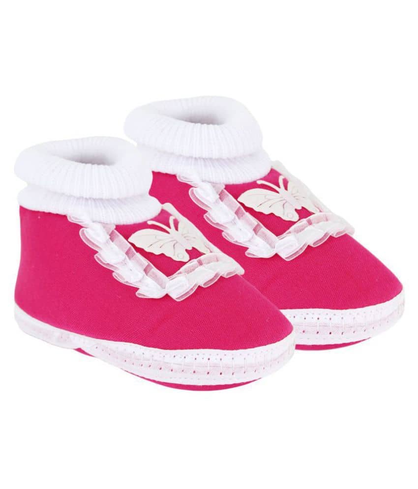 Neska Moda Baby Unisex Frill Butterfly Rani Booties/Shoes For 0 To 12 Months Infants-BT43 - Casual Shoes | Buy online on ZillyBuy