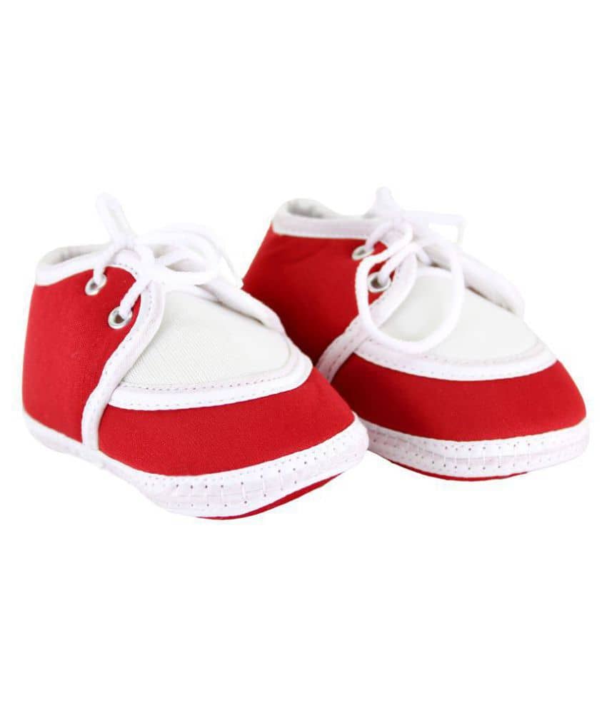 Neska Moda Baby Unisex Lace Red Booties/Shoes For 0 To 12 Months Infants-SK135 - Casual Shoes | Buy online on ZillyBuy