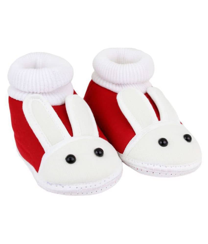 Neska Moda Baby Unisex Rabbit Red Booties/Shoes For 0 To 12 Months Infants-SK130 - Casual Shoes | Buy online on ZillyBuy