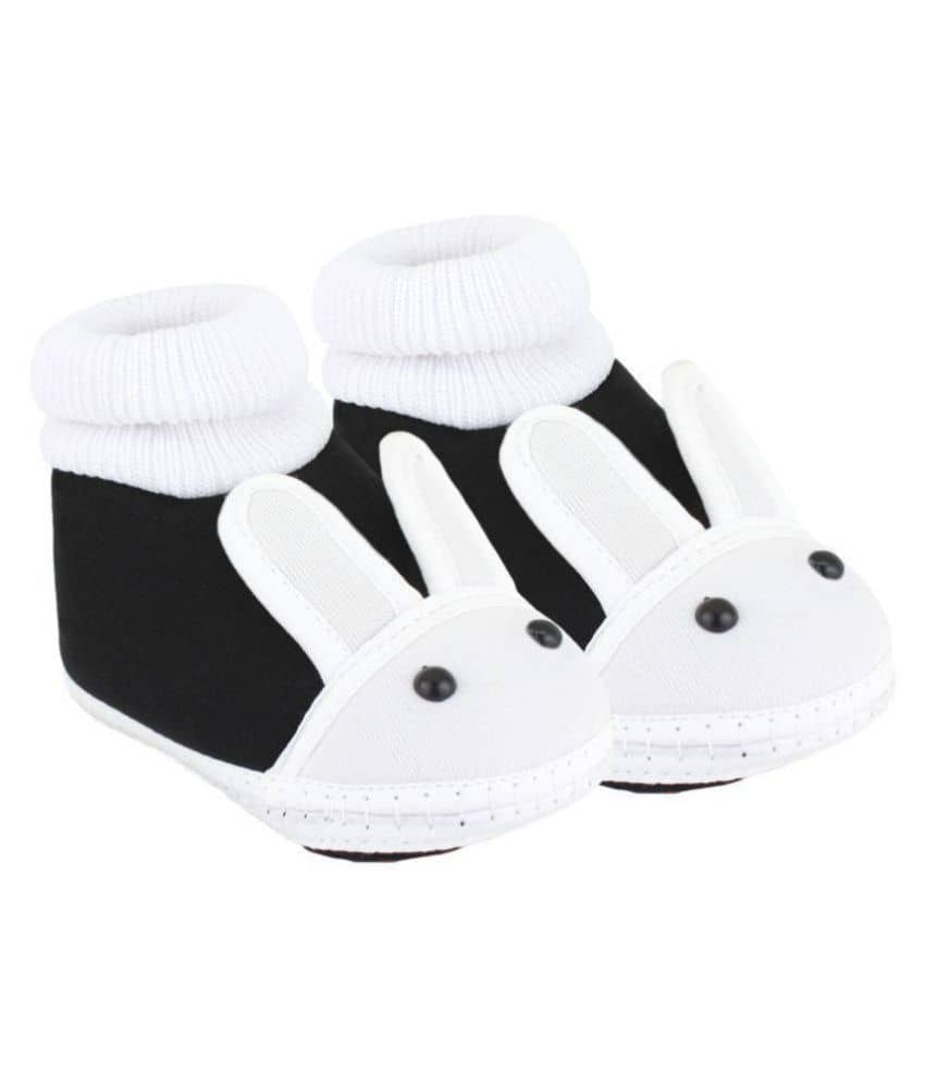 Neska Moda Baby Unisex Rabbit Black Booties/Shoes For 0 To 12 Months Infants-SK133 - Casual Shoes | Buy online on ZillyBuy