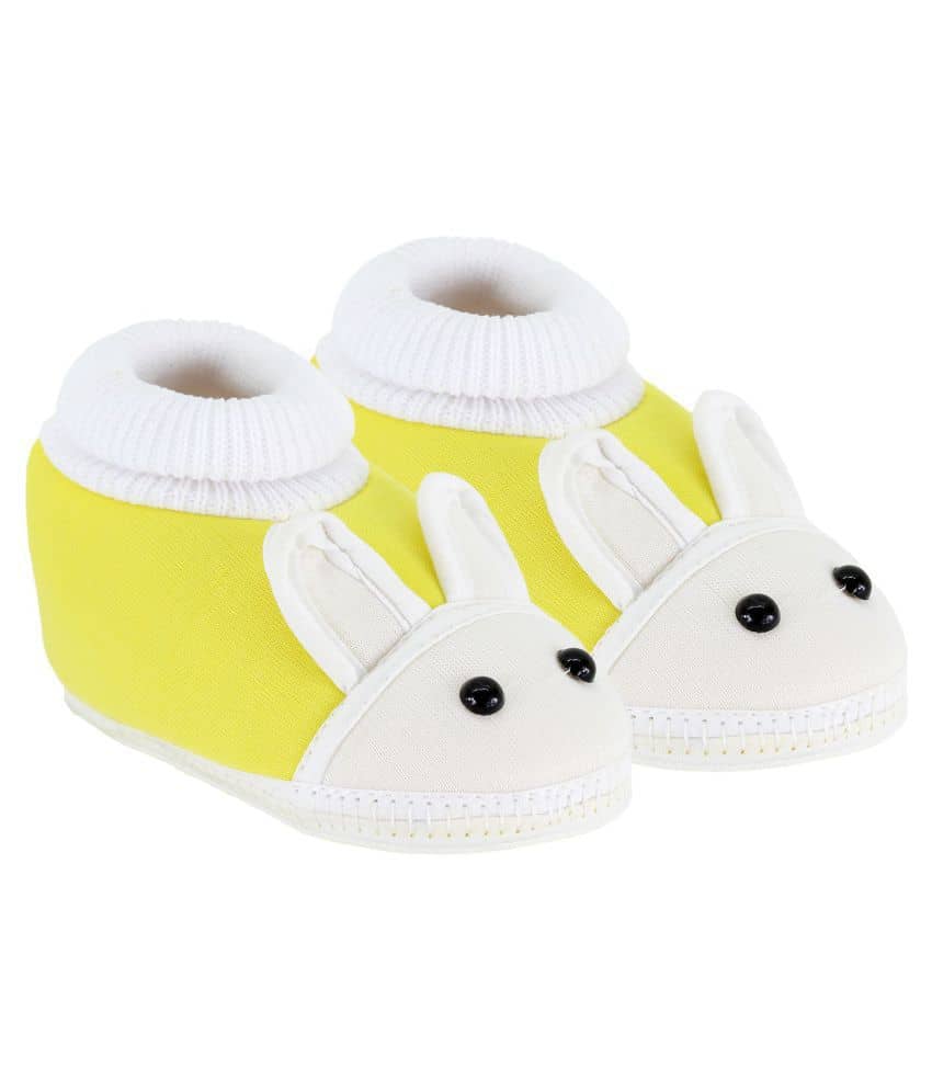 Neska Moda Baby Unisex Rabbit Yellow Booties/Shoes For 0 To 12 Months Infants-SK148 - Casual Shoes | Buy online on ZillyBuy