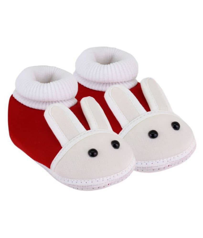 Neska Moda Baby Unisex Rabbit Maroon Booties/Shoes For 0 To 12 Months Infants-BT82 - Casual Shoes | Buy online on ZillyBuy