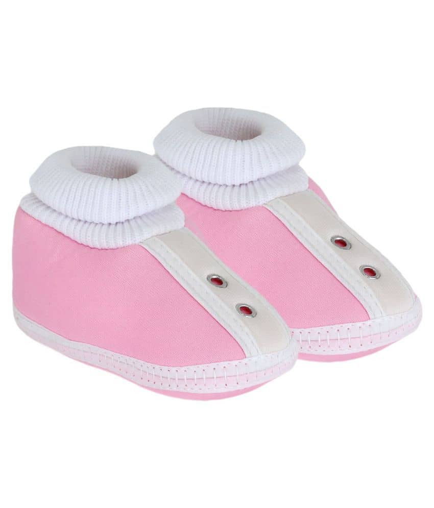 Neska Moda Baby Unisex Studd Baby Pink Booties/Shoes For 0 To 12 Months Infants-SK180 - Casual Shoes | Buy online on ZillyBuy