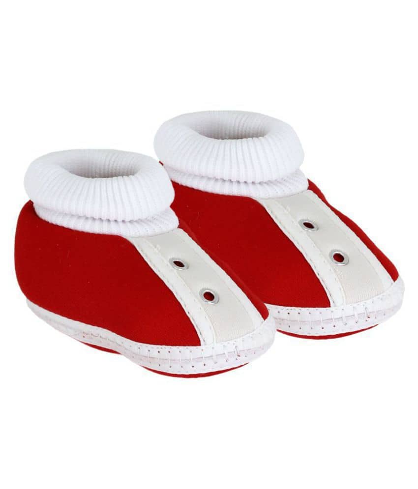 Neska Moda Baby Unisex Studd Red Booties/Shoes For 0 To 12 Months Infants-SK181 - Casual Shoes | Buy online on ZillyBuy