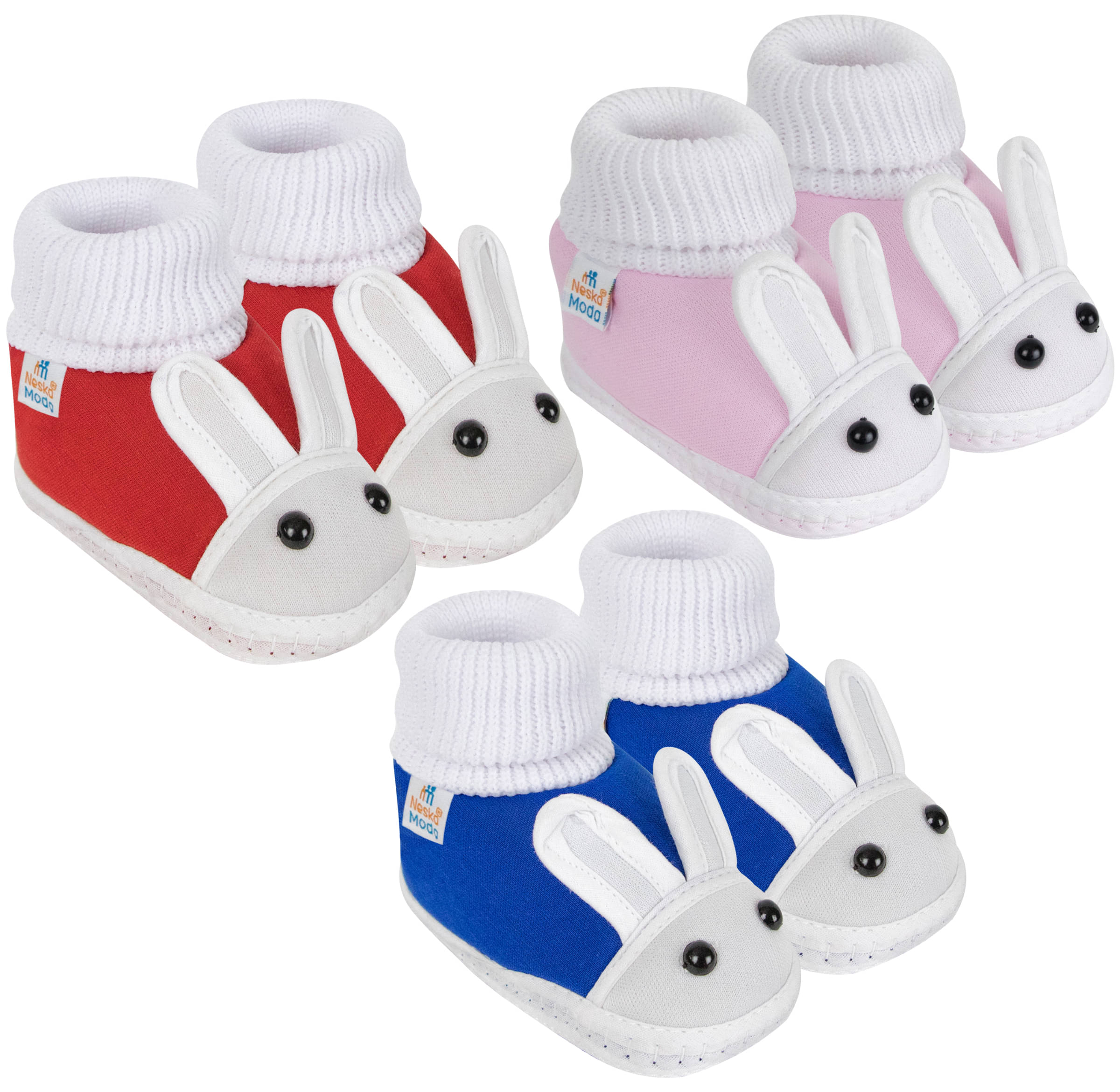     			Neska Moda Unisex Booties For 6 To 9 Months (Blue,Green,Maroon)