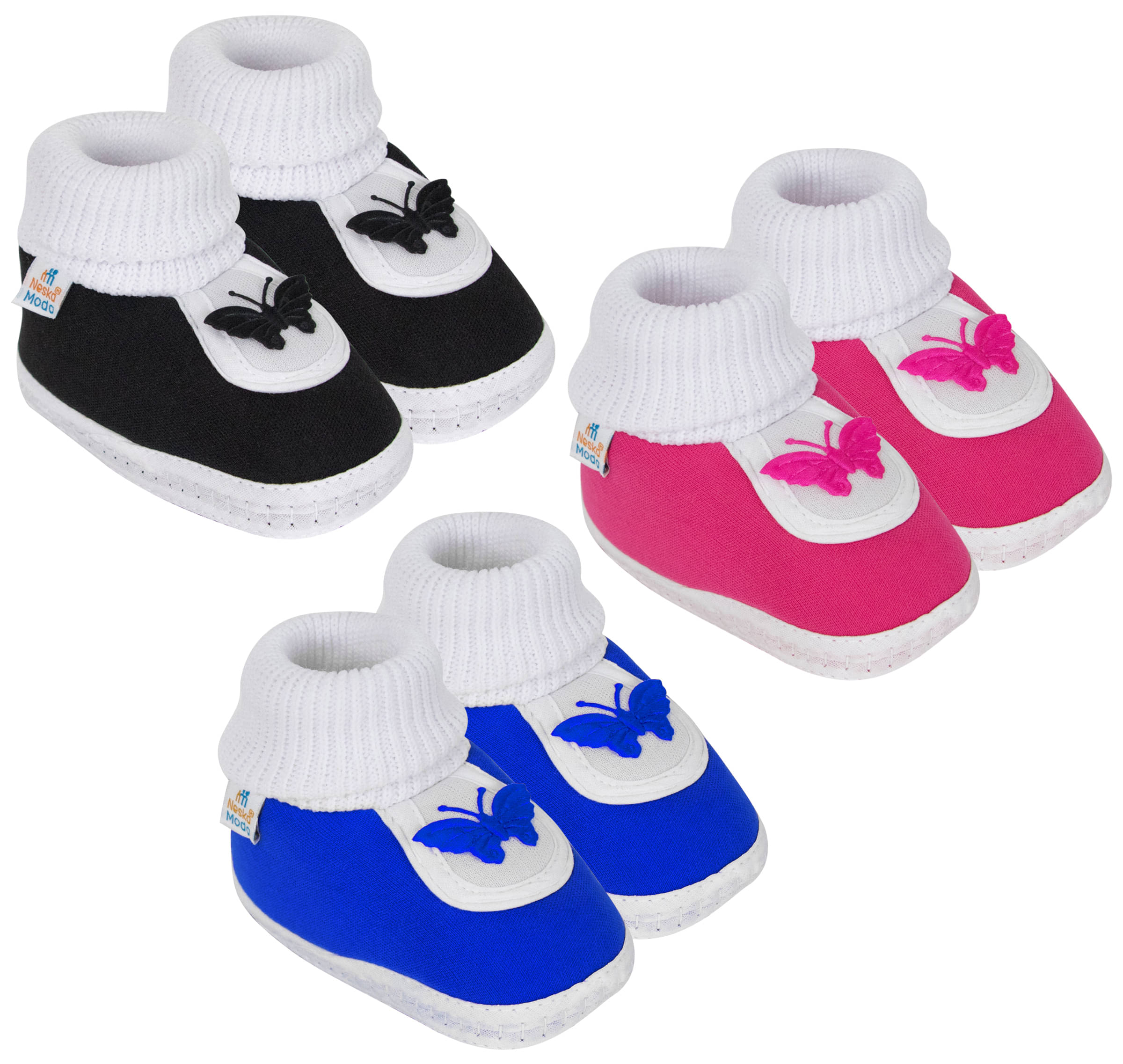     			Neska Moda Unisex Booties For 6 To 9 Months (Black,Green,Maroon)