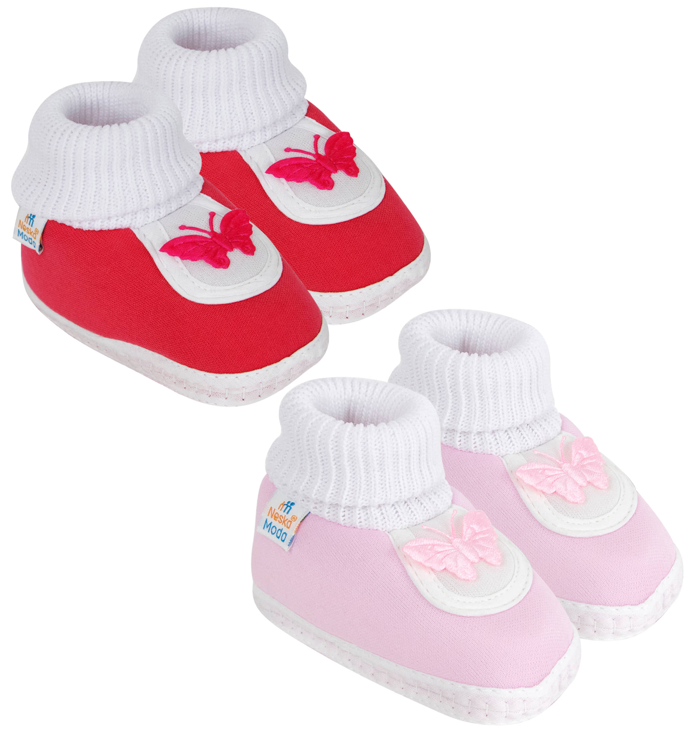 Neska Moda Unisex Set Of 2 Pair Booties for 9 to 12 Months (Red,Pink) -SK128andSK175 - Casual Shoes | Buy online on ZillyBuy