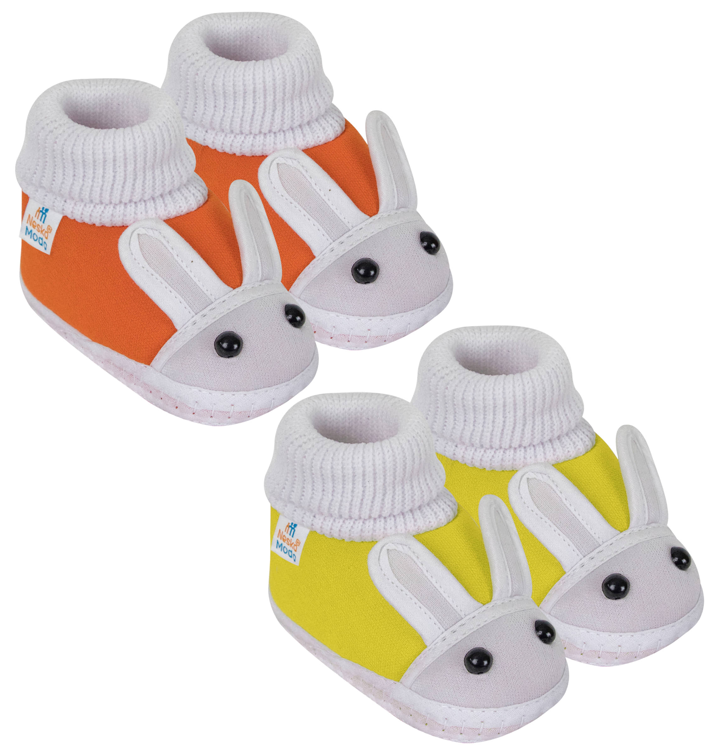 Neska Moda Unisex Set Of 2 Pair Booties for 6 to 9 Months (Orange,Yellow) -SK131andSK148 - Casual Shoes | Buy online on ZillyBuy