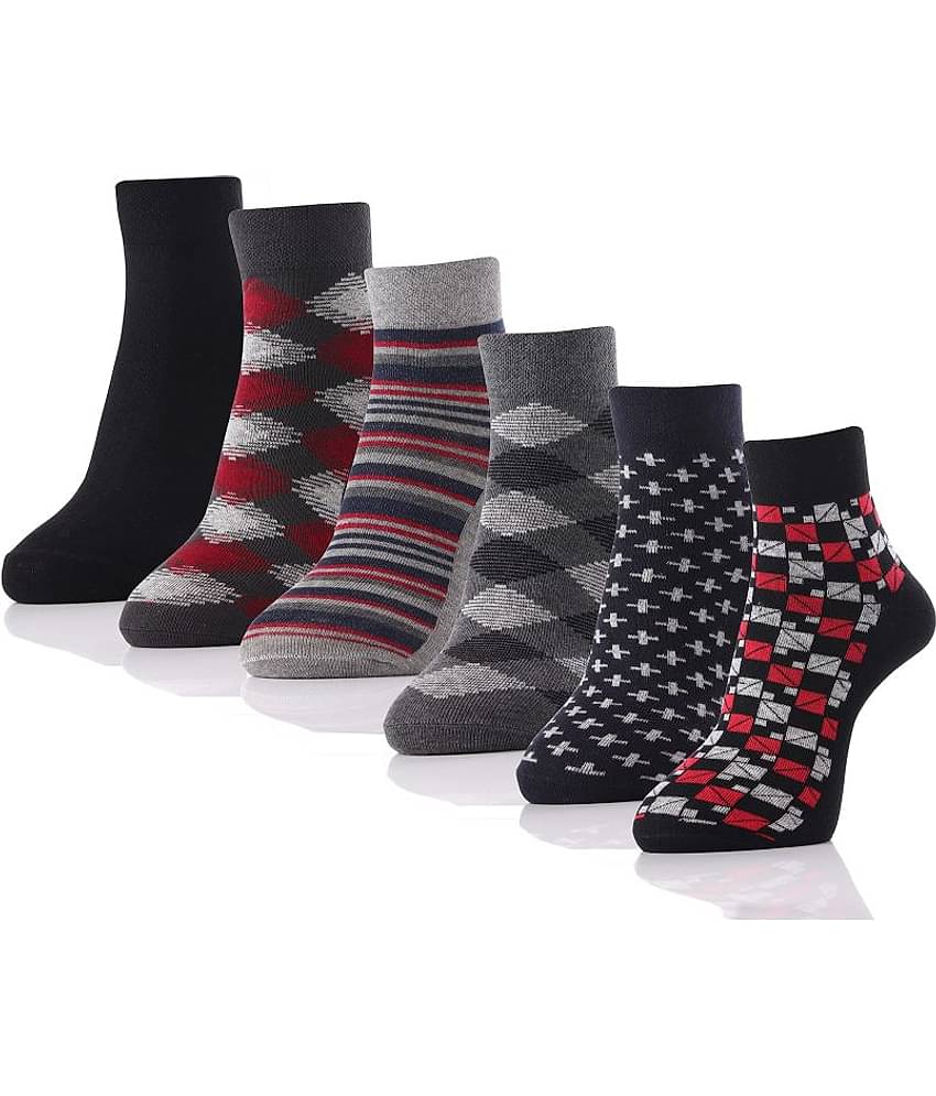 RC. ROYAL CLASS - Cotton Men's Striped Multicolor Ankle Length Socks ( Pack of 6 )