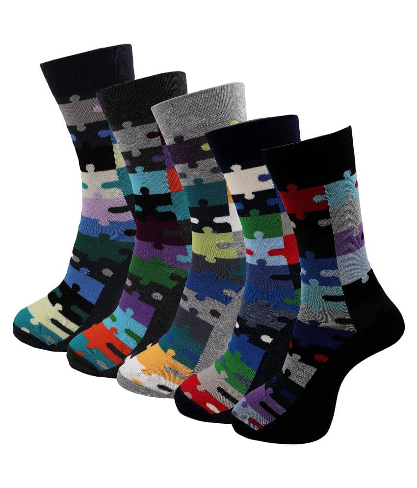 RC. ROYAL CLASS - Cotton Men's Printed Multicolor Full Length Socks ( Pack of 5 )     			RC. ROYAL CLASS - Cotton Men's Printed Multicolor Full Length Socks ( Pack of 5 )