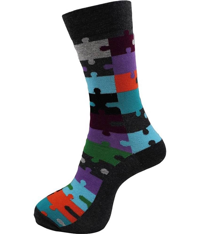 RC. ROYAL CLASS - Cotton Men's Printed Multicolor Full Length Socks ( Pack of 5 )
