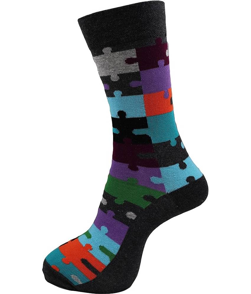 RC. ROYAL CLASS - Cotton Men's Printed Multicolor Full Length Socks ( Pack of 5 )