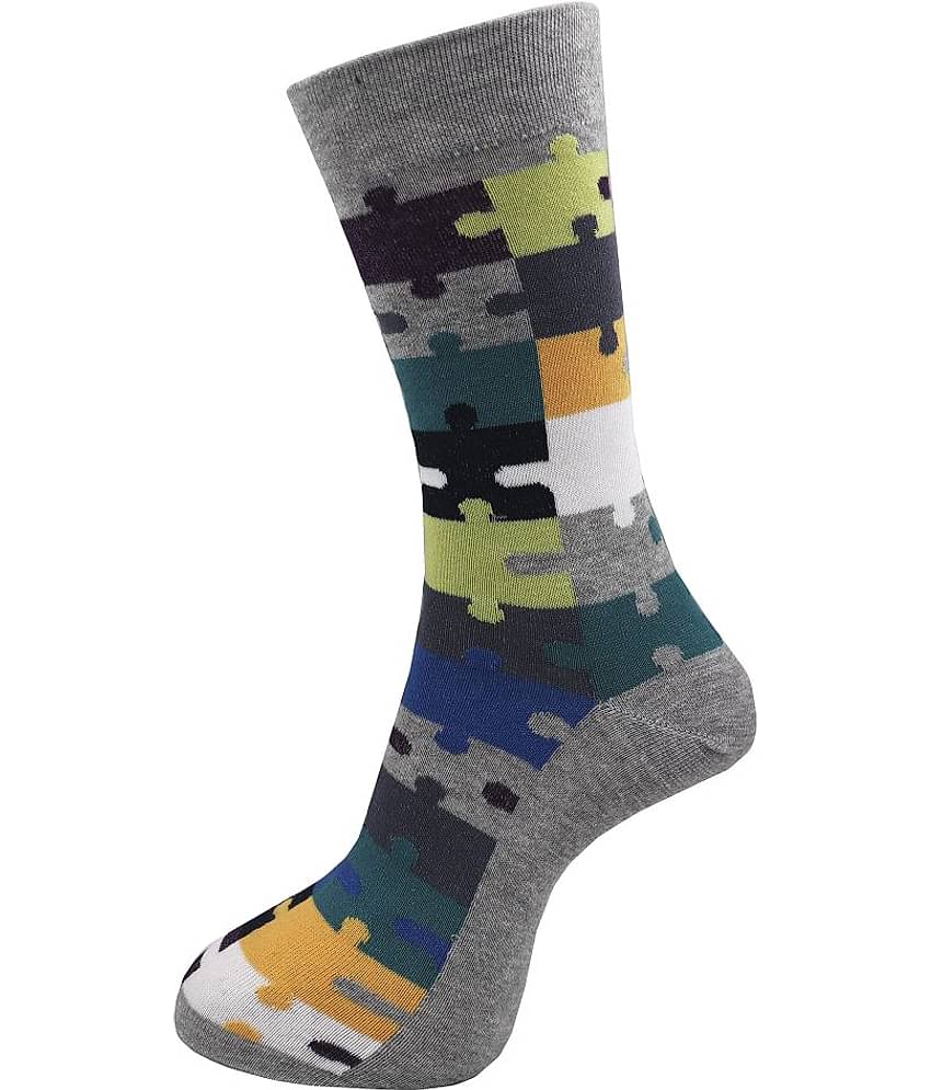 RC. ROYAL CLASS - Cotton Men's Printed Multicolor Full Length Socks ( Pack of 5 )